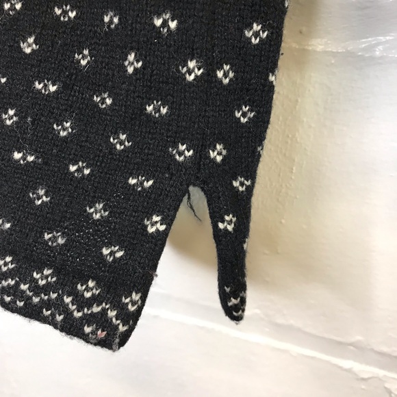 Vintage Lauren Ralph Lauren Women 1X Plus Black Cream Wool Zip Cardigan Sweater - Picture 3 of 7